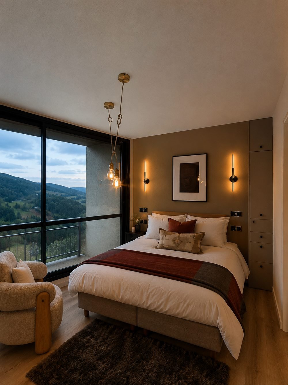 Chambre — toile satinée blanche — Villard-de-Lans (Isère)