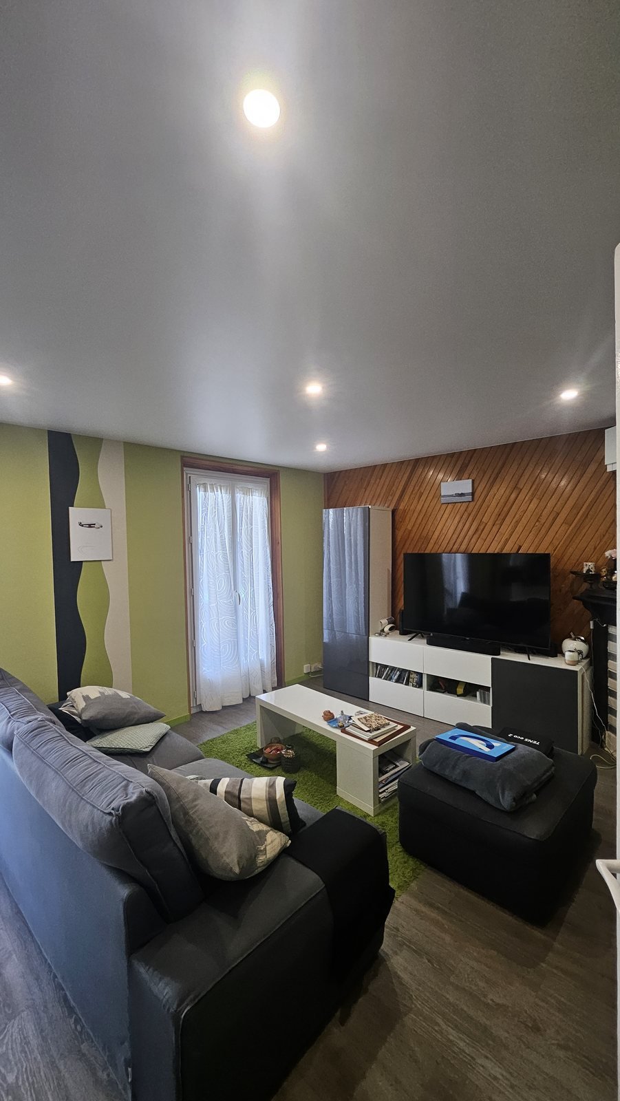 Séjour — toile mate & spots